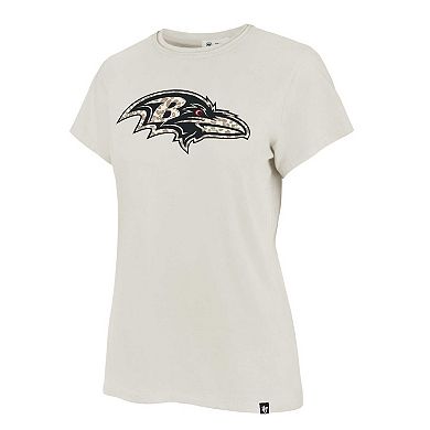 Women's '47 Cream Baltimore Ravens Panthera Frankie T-Shirt