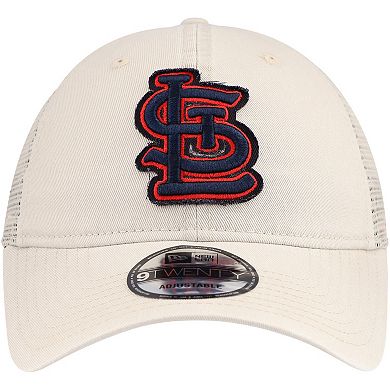 Men's New Era Stone St. Louis Cardinals Game Day 9TWENTY Adjustable Trucker Hat