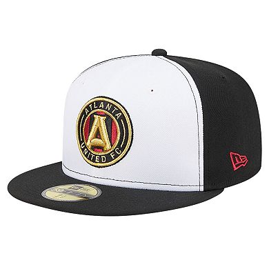 Men's New Era White/Black Atlanta United FC 2024 Kick Off Collection 59FIFTY Fitted Hat