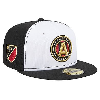 Men's New Era White/Black Atlanta United FC 2024 Kick Off Collection 59FIFTY Fitted Hat
