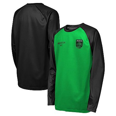 Youth Black Austin FC True Pioneer Raglan Long Sleeve T-Shirt