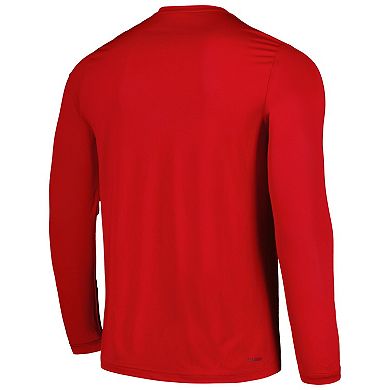 Men's adidas Red Chicago Fire 2024 Jersey Hook AEROREADY Long Sleeve T-Shirt