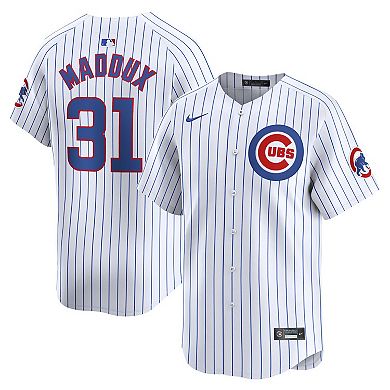 Men's Nike Greg Maddux White Chicago Cubs Home Limited Player Jersey