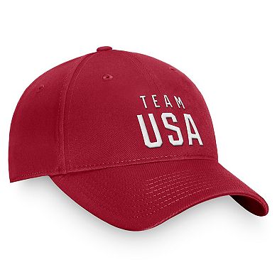 Men's Fanatics Branded Red Team USA Adjustable Hat