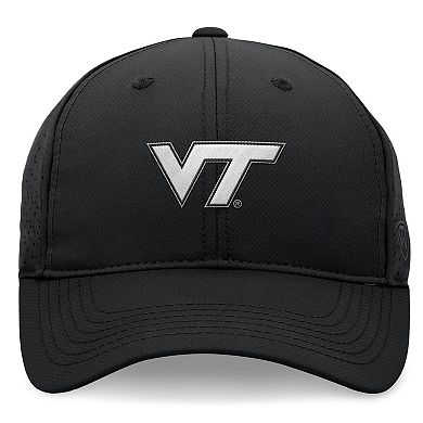 Men's Top of the World Black Virginia Tech Hokies Liquesce Trucker Adjustable Hat