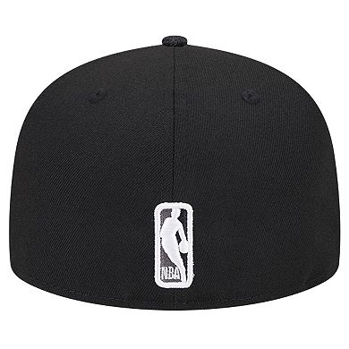 Men's New Era Black Boston Celtics Active Satin Visor 59FIFTY Fitted Hat