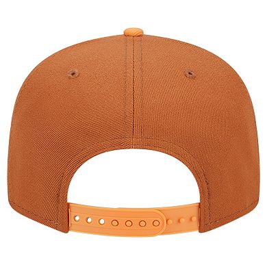 Men's New Era Brown/Orange Boston Celtics 2-Tone Color Pack 9FIFTY Snapback Hat