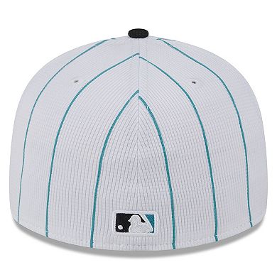 Men's New Era  White Miami Marlins 2024 Batting Practice Low Profile 59FIFTY Fitted Hat
