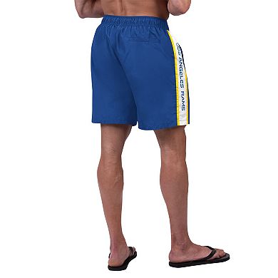 Men's G-III Sports by Carl Banks Royal Los Angeles Rams Streamline Volley Swim Shorts