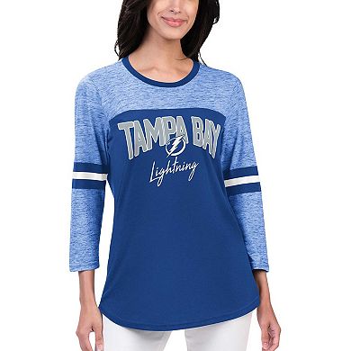 Women's G-III 4Her by Carl Banks Blue Tampa Bay Lightning Play The Game 3/4-Sleeve T-Shirt