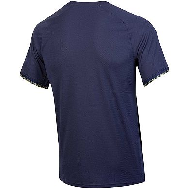 Men's Under Armour Navy Notre Dame Fighting Irish Softball V-Neck Jersey