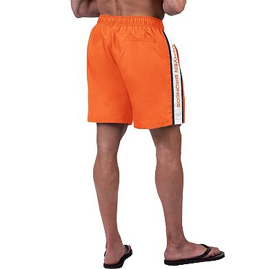 Men's G-III Sports by Carl Banks Orange Denver Broncos Streamline Volley Swim Shorts