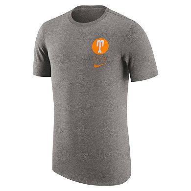 Men's Nike Heather Gray Tennessee Volunteers Retro Tri-Blend T-Shirt