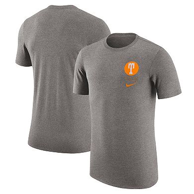 Men's Nike Heather Gray Tennessee Volunteers Retro Tri-Blend T-Shirt
