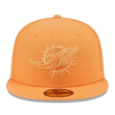 Men's  New Era Orange Miami Dolphins Color Pack 59FIFTY Fitted Hat