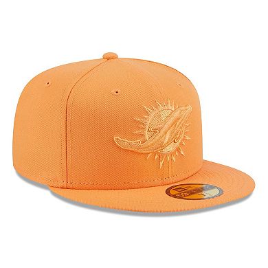 Men's  New Era Orange Miami Dolphins Color Pack 59FIFTY Fitted Hat