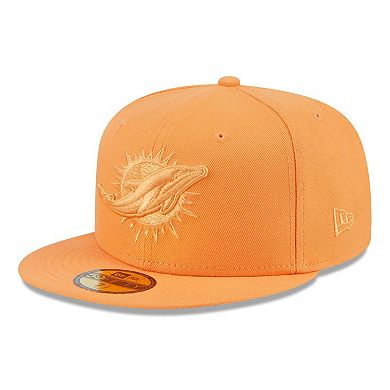 Men's  New Era Orange Miami Dolphins Color Pack 59FIFTY Fitted Hat