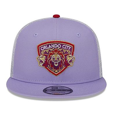 Men's New Era Purple Orlando City SC Jersey Hook Trucker 9FIFTY Snapback Hat