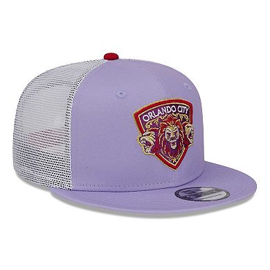 Men's New Era Purple Orlando City SC Jersey Hook Trucker 9FIFTY Snapback Hat