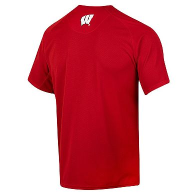Men's Under Armour Red Wisconsin Badgers Replica Full-Button Baseball Jersey