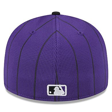 Men's New Era  Purple Colorado Rockies 2024 Batting Practice Low Profile 59FIFTY Fitted Hat