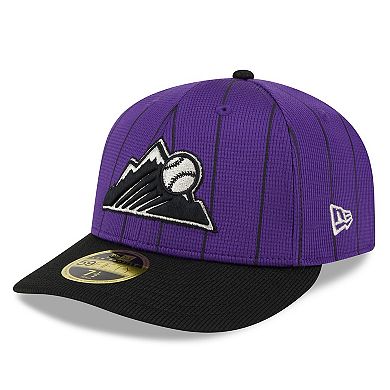 Men's New Era  Purple Colorado Rockies 2024 Batting Practice Low Profile 59FIFTY Fitted Hat