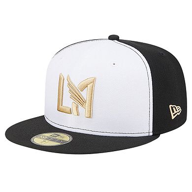 Men's New Era White/Black LAFC 2024 Kick Off Collection 59FIFTY Fitted Hat