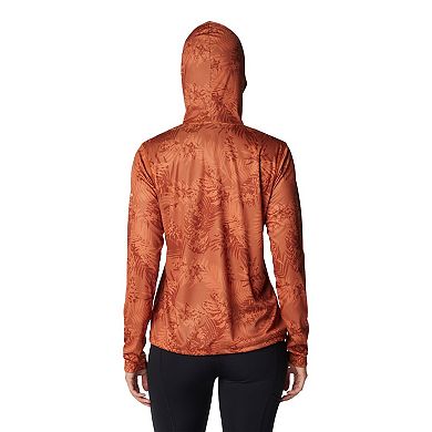 Women's Columbia  Texas Orange Texas Longhorns Summerdry Printed Long Sleeve Hoodie T-Shirt