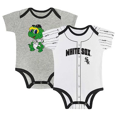 Newborn & Infant Gray/White Chicago White Sox Two-Pack Play Ball Bodysuit Set