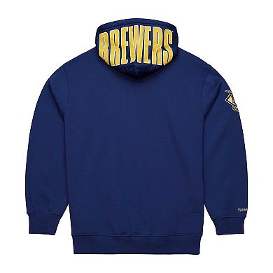 Men's Mitchell & Ness Navy Milwaukee Brewers Team OG 2.0 Current Logo Pullover Hoodie