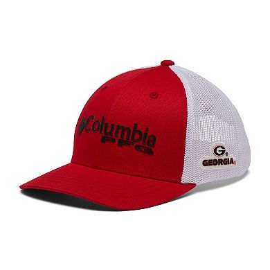 Youth Columbia Red Georgia Bulldogs PFG Adjustable Hat