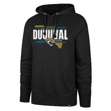 Men's '47 Black Jacksonville Jaguars Regional Headline Pullover Hoodie