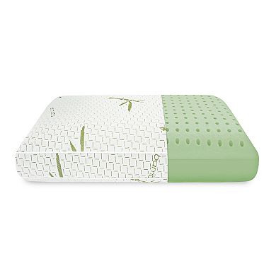 BodiPedic Green Tea Infused Memory Foam Bed Pillow with Rayon from Bamboo Infused Cover