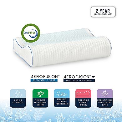BodiPedic Cooling Gel Overlay Memory Foam Contour Bed Pillow