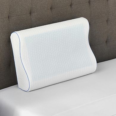 BodiPedic Cooling Gel Overlay Memory Foam Contour Bed Pillow
