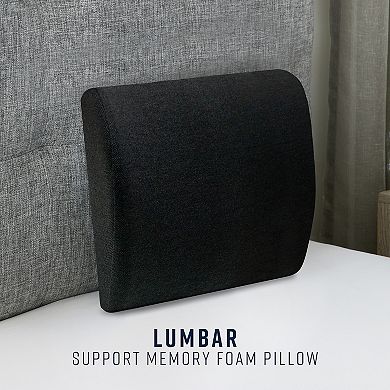 BodiPedic Lumbar Back Support Memory Foam Accessory Pillow
