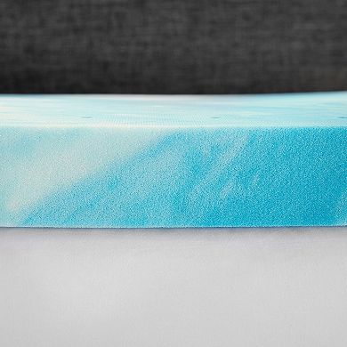 BodiPedic 3-Inch Cooling Gel Swirl Memory Foam Mattress Topper