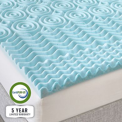 BodiPedic 2-Inch Gel-Infused Zoned Convoluted Memory Foam Mattress Topper