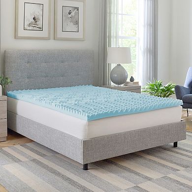 BodiPedic 2-Inch Gel-Infused Zoned Convoluted Memory Foam Mattress Topper