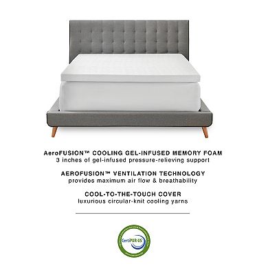 BodiPedic 3-Inch Gel-Infused Memory Foam Mattress Topper with Cooling Cover