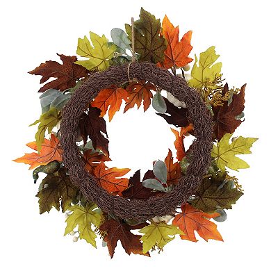 Celebrate Together™ Fall Pumpkin & Eucalyptus Artificial Wreath