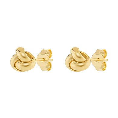 PRIMROSE 14k Gold Polished Knot Stud Earrings
