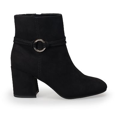 LC Lauren Conrad Miranda Women's Ring Hardware Chunky Heel Boots