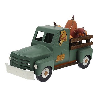 Celebrate Together??? Fall Metal Pumpkin Truck LED Table Decor