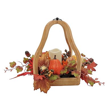 Celebrate Together™ Fall Small Artificial Fall Foliage LED Candleholder