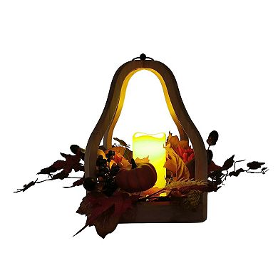 Celebrate Together™ Fall Small Artificial Fall Foliage LED Candleholder