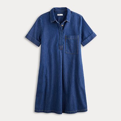 Women's Sonoma Goods For Life Denim Western Shirt Dress