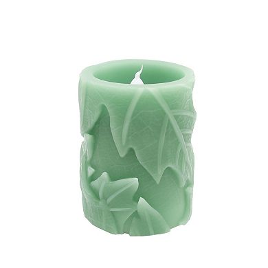 Celebrate Together™ Fall Red Embossed Leaf LED Pillar Candle