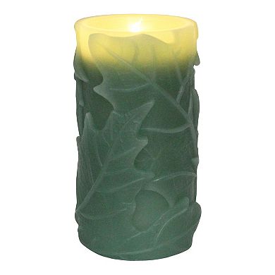 Celebrate Together™ Fall Red Embossed Leaf LED Pillar Candle