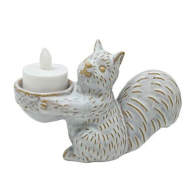 Celebrate Together™ Fall Stoneware Squirrel Tea Light Holder